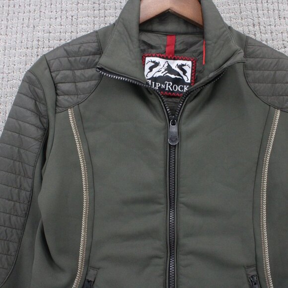 Alp N Rock Softshell Jacket Womens Small S Brown Full Zip Casual Quilted Outdoor - Picture 5 of 13